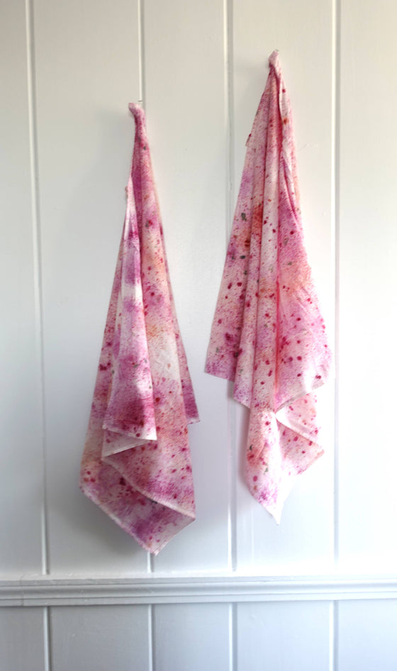 Botanically Dyed Recycled Cotton Tea Towel