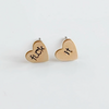 Tiny Stamped Stud Earring