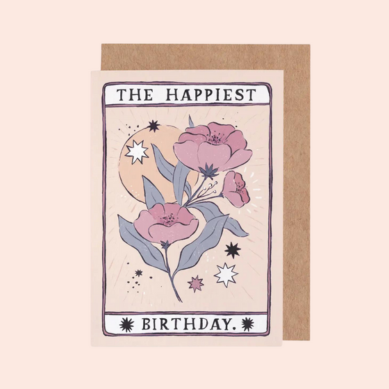 Tarot Flower Birthday Card