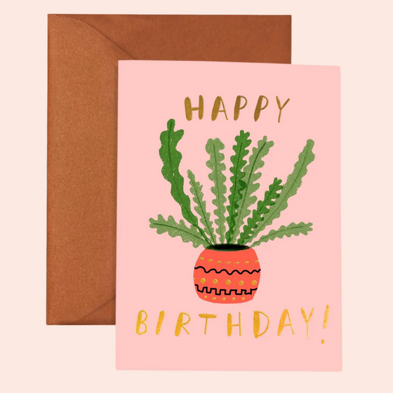 Zig Zag Cactus Birthday Card